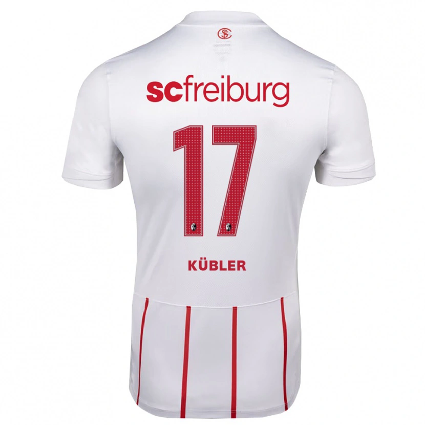 Danxen Kinder Lukas Kübler #17 Weiß Rot Gelb Auswärtstrikot Trikot 2026/27 T-Shirt