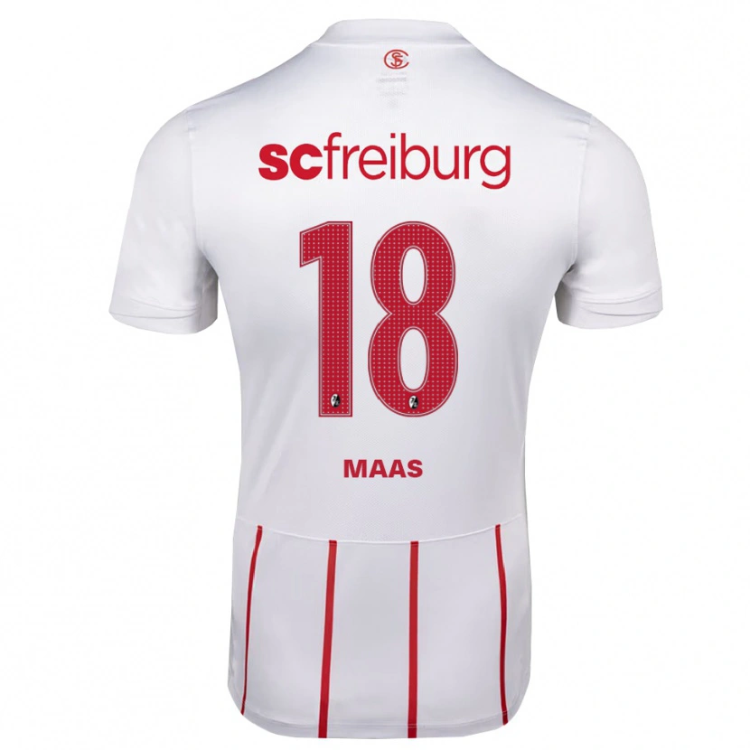 Danxen Kinder Mia-Lena Maas #18 Weiß Rot Gelb Auswärtstrikot Trikot 2026/27 T-Shirt