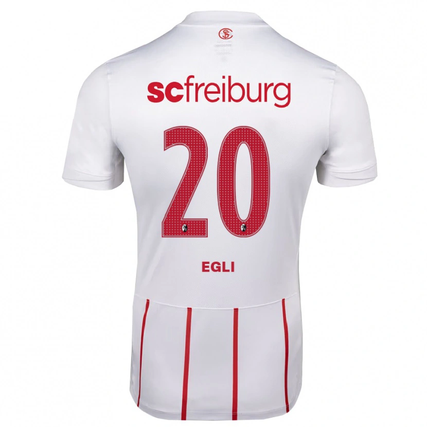 Danxen Kinder Leela Egli #20 Weiß Rot Gelb Auswärtstrikot Trikot 2026/27 T-Shirt