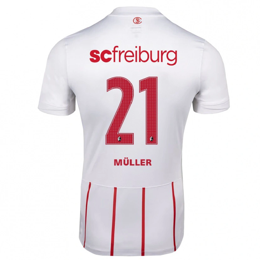 Danxen Kinder Florian Müller #21 Weiß Rot Gelb Auswärtstrikot Trikot 2026/27 T-Shirt