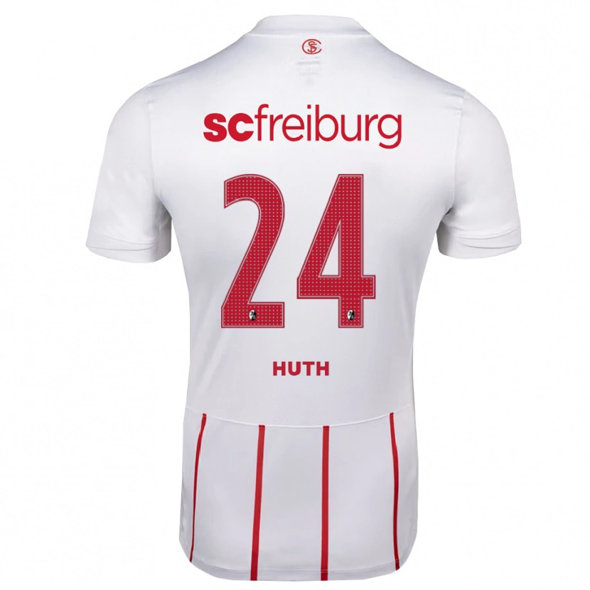 Danxen Kinder Jannik Huth #24 Weiß Rot Gelb Auswärtstrikot Trikot 2026/27 T-Shirt