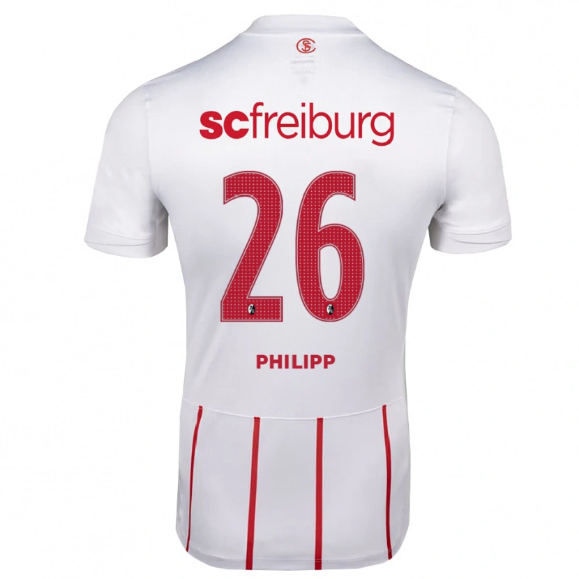 Danxen Kinder Maximilian Philipp #26 Weiß Rot Gelb Auswärtstrikot Trikot 2026/27 T-Shirt