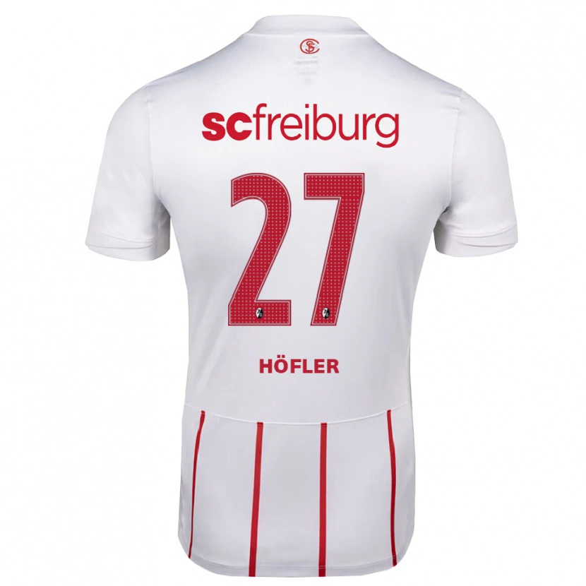 Danxen Kinder Nicolas Höfler #27 Weiß Rot Gelb Auswärtstrikot Trikot 2026/27 T-Shirt
