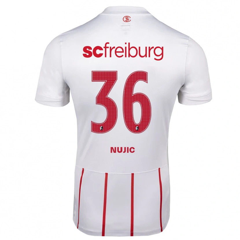 Danxen Kinder Luka Nujic #36 Weiß Rot Gelb Auswärtstrikot Trikot 2026/27 T-Shirt