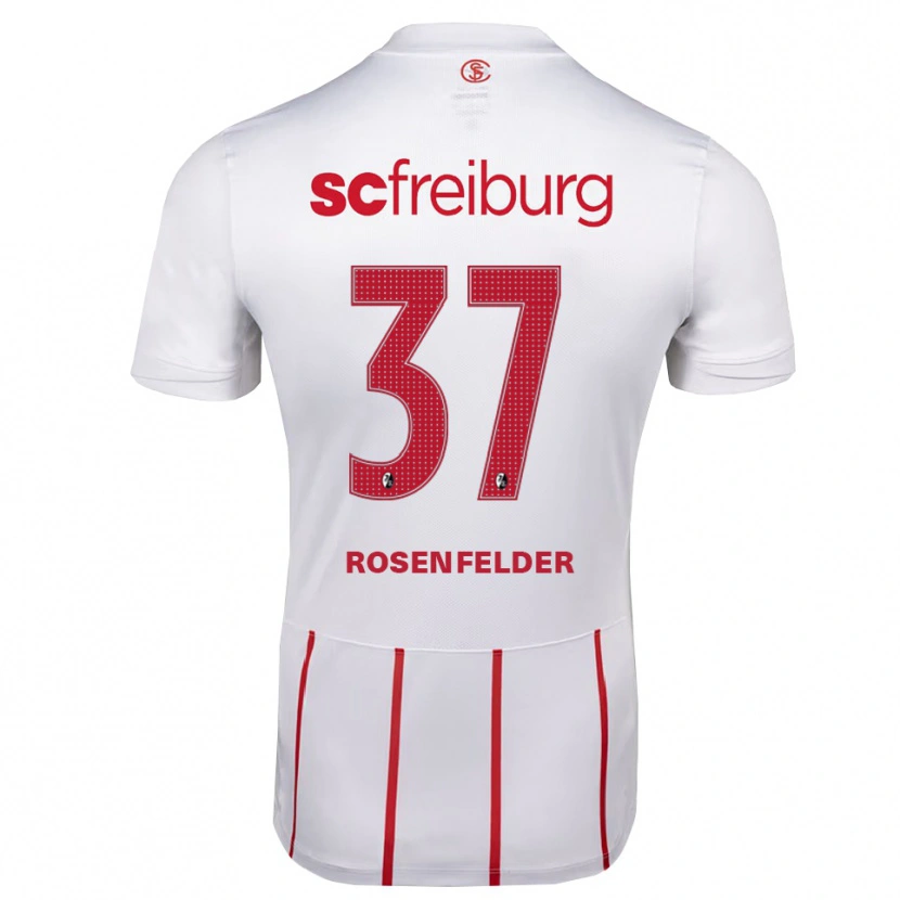 Danxen Kinder Max Rosenfelder #37 Weiß Rot Gelb Auswärtstrikot Trikot 2026/27 T-Shirt