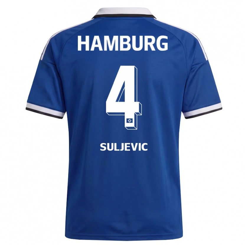 Danxen Kinder Almin Suljevic #4 Weiß Blau Auswärtstrikot Trikot 2026/27 T-Shirt
