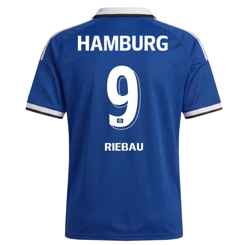 Danxen Kinder Henry Riebau #9 Weiß Blau Auswärtstrikot Trikot 2026/27 T-Shirt