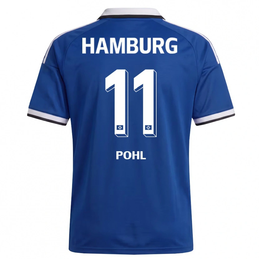 Danxen Kinder Jannik Pohl #11 Weiß Blau Auswärtstrikot Trikot 2026/27 T-Shirt