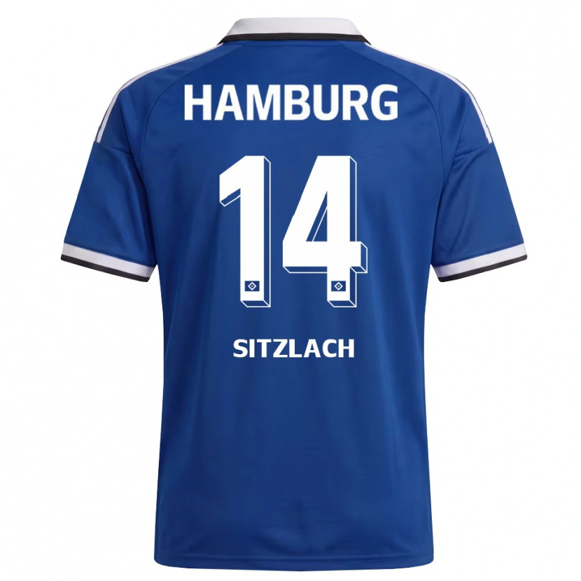 Danxen Kinder Robin Sitzlach #14 Weiß Blau Auswärtstrikot Trikot 2026/27 T-Shirt