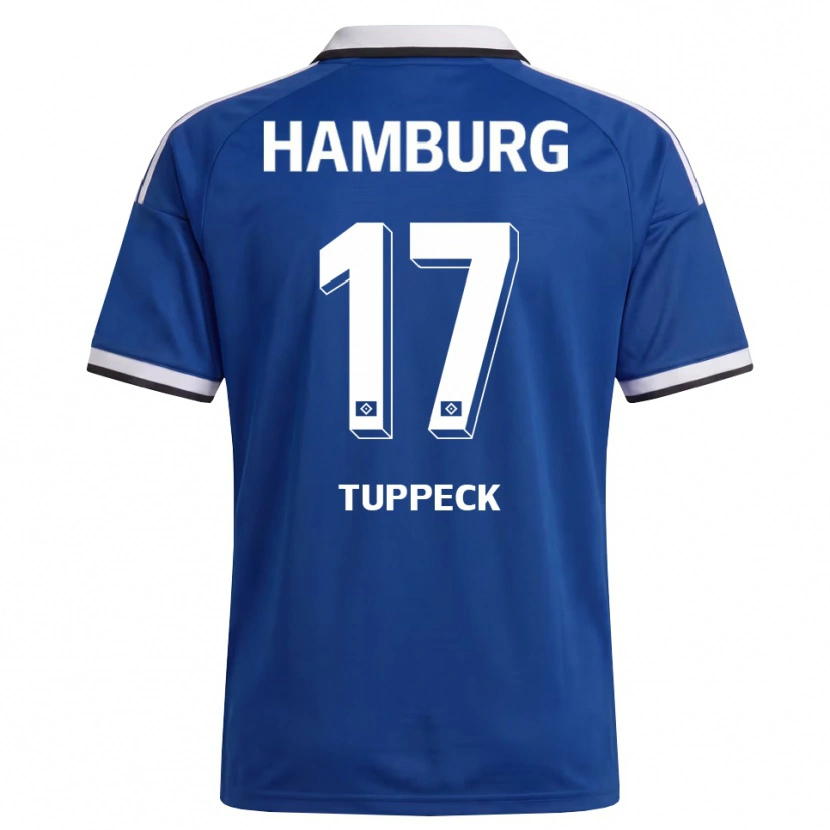 Danxen Kinder Niklas Tuppeck #17 Weiß Blau Auswärtstrikot Trikot 2026/27 T-Shirt
