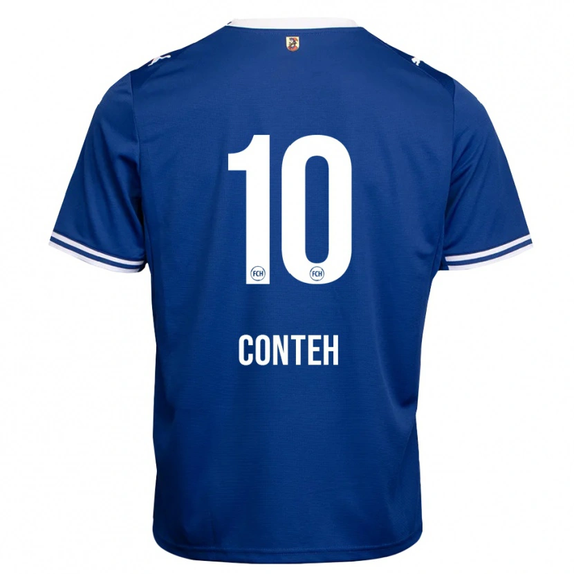 Danxen Kinder Christian Conteh #10 Königsblau Weiß Auswärtstrikot Trikot 2026/27 T-Shirt
