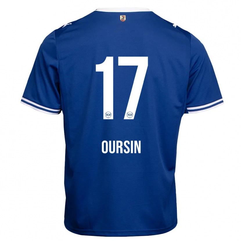 Danxen Kinder Fredrik Oursin #17 Königsblau Weiß Auswärtstrikot Trikot 2026/27 T-Shirt