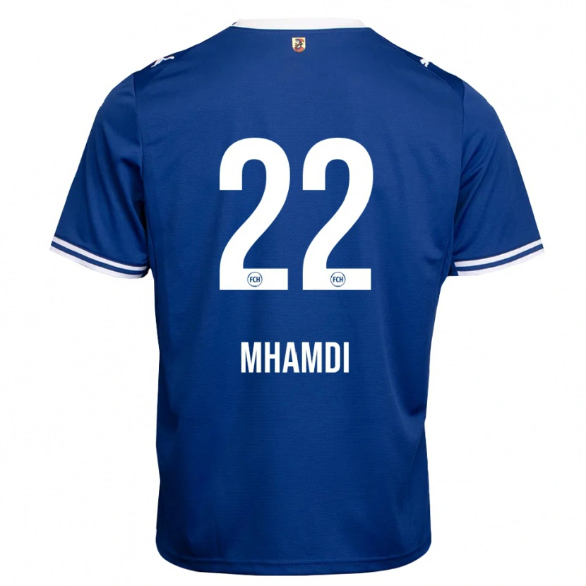 Danxen Kinder Oualid Mhamdi #22 Königsblau Weiß Auswärtstrikot Trikot 2026/27 T-Shirt