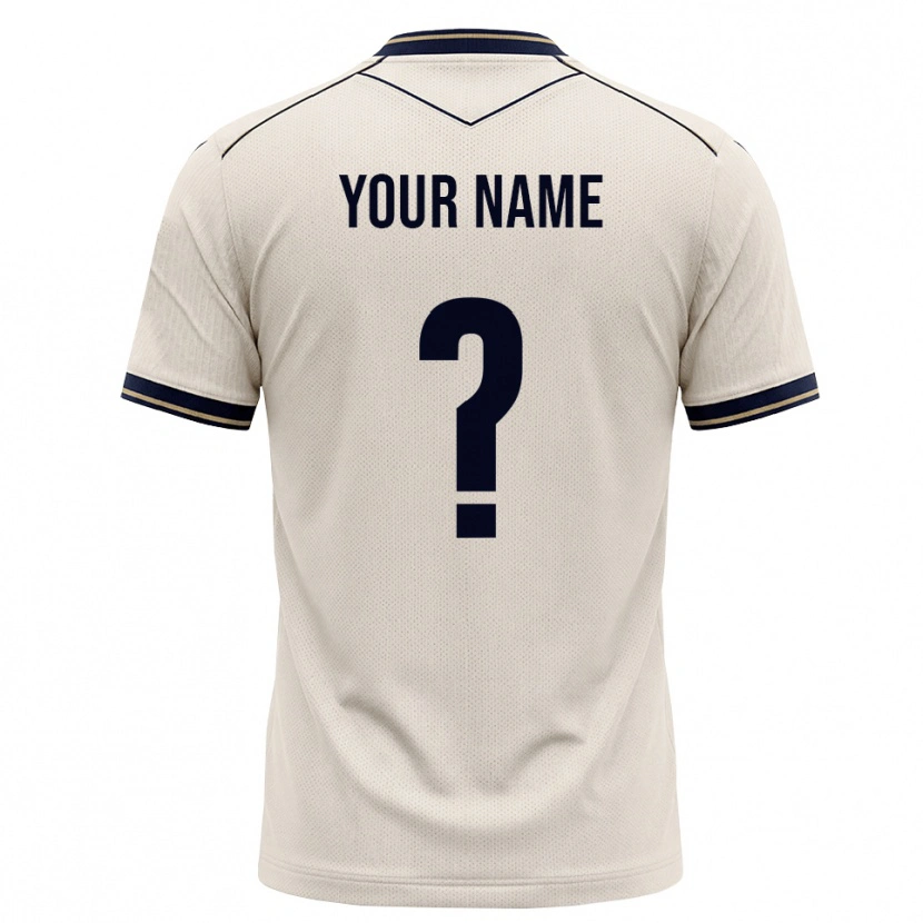 Danxen Kinder Ihren Namen #0 Creme Tiefblau Auswärtstrikot Trikot 2026/27 T-Shirt