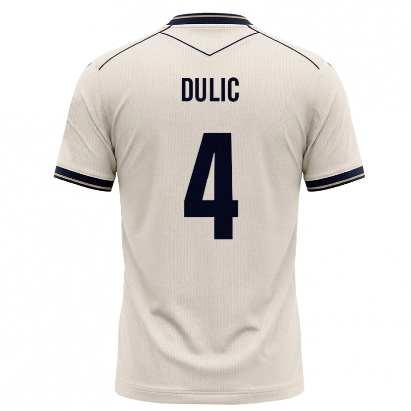Danxen Kinder Sean Dulic #4 Creme Tiefblau Auswärtstrikot Trikot 2026/27 T-Shirt