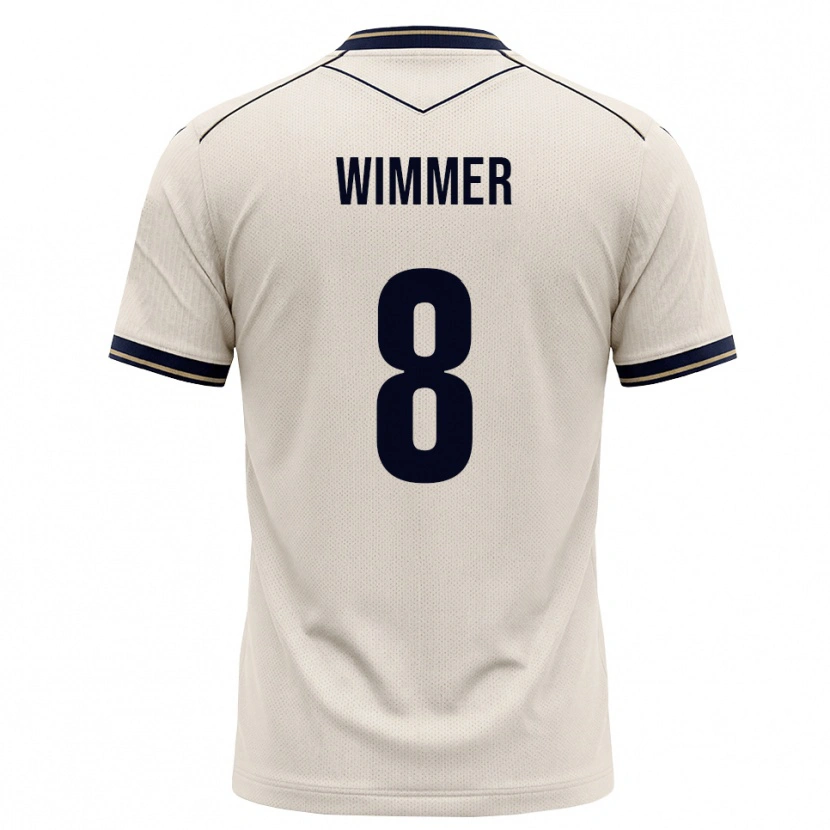 Danxen Kinder Patrick Wimmer #8 Creme Tiefblau Auswärtstrikot Trikot 2026/27 T-Shirt