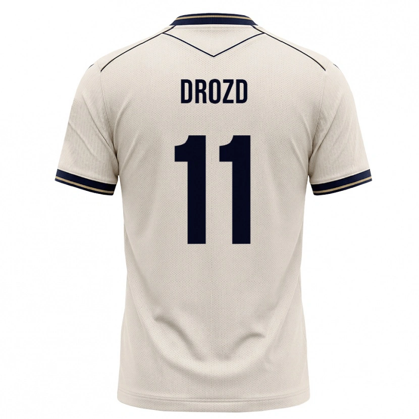 Danxen Kinder Nikita Drozd #11 Creme Tiefblau Auswärtstrikot Trikot 2026/27 T-Shirt