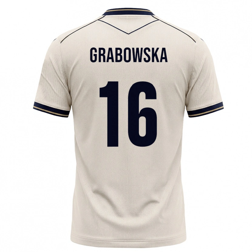Danxen Kinder Dominika Grabowska #16 Creme Tiefblau Auswärtstrikot Trikot 2026/27 T-Shirt