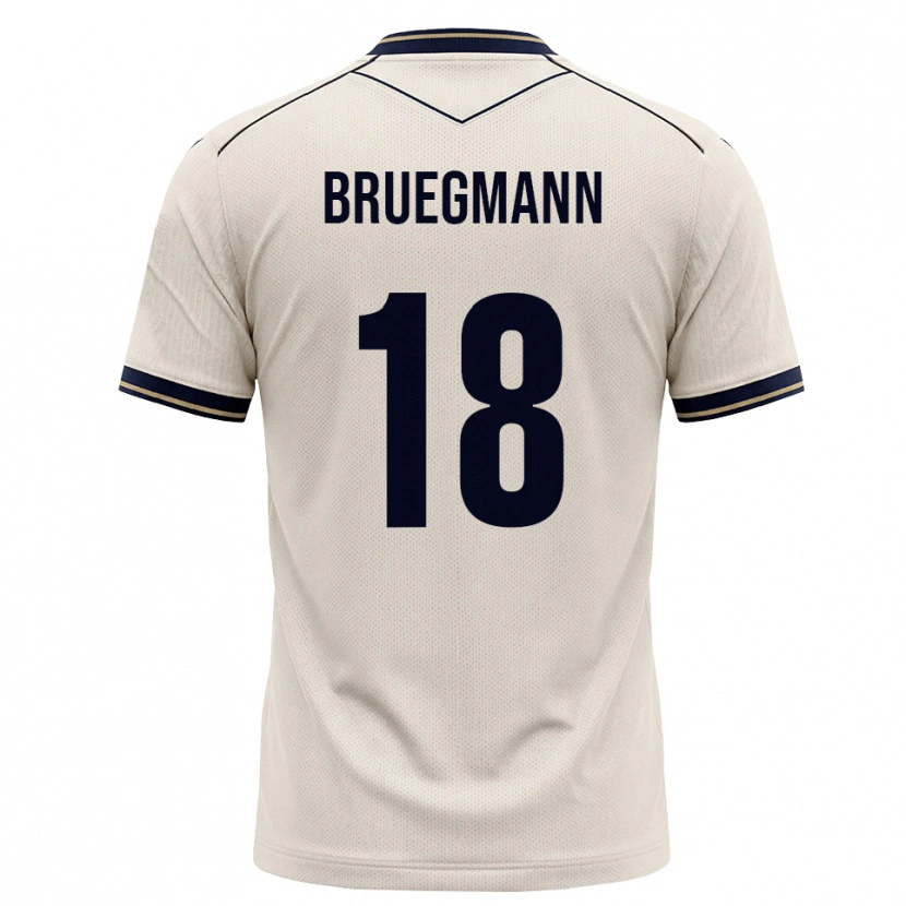 Danxen Kinder Lukas Brügmann #18 Creme Tiefblau Auswärtstrikot Trikot 2026/27 T-Shirt