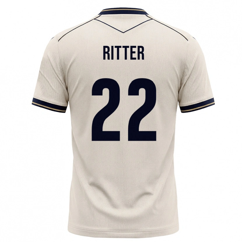 Danxen Kinder Sara Ritter #22 Creme Tiefblau Auswärtstrikot Trikot 2026/27 T-Shirt