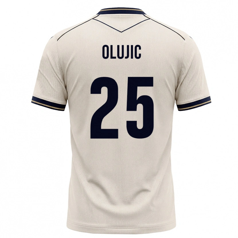 Danxen Kinder Romeo Olujic #25 Creme Tiefblau Auswärtstrikot Trikot 2026/27 T-Shirt