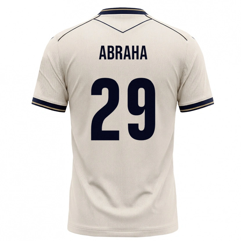 Danxen Kinder Natnael Abraha #29 Creme Tiefblau Auswärtstrikot Trikot 2026/27 T-Shirt