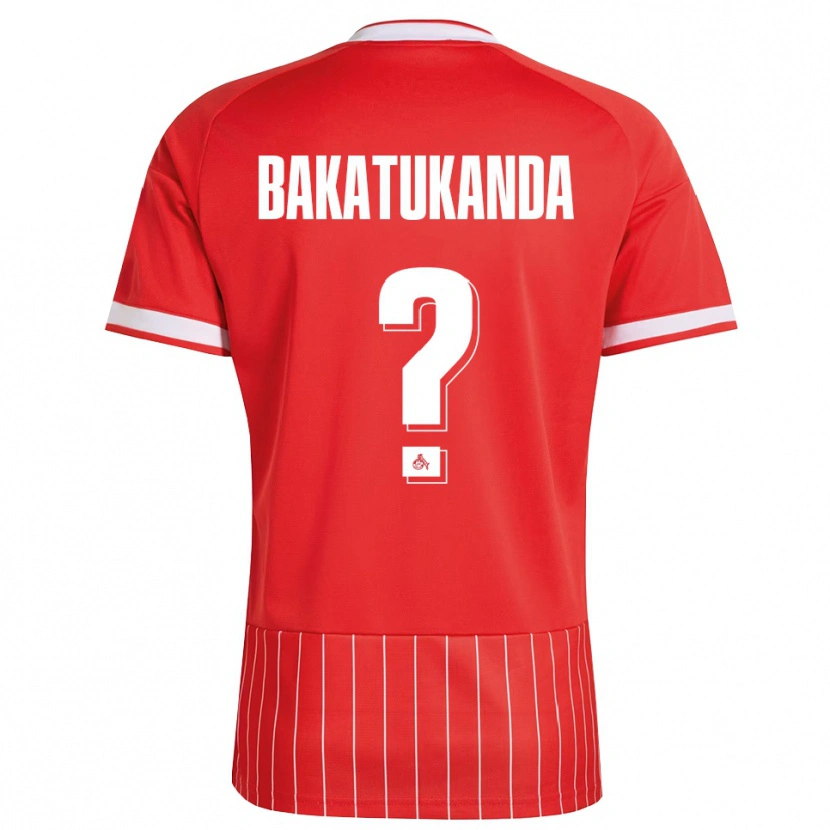 Danxen Kinder Elias Bakatukanda #0 Rot Weiß Grün Auswärtstrikot Trikot 2026/27 T-Shirt