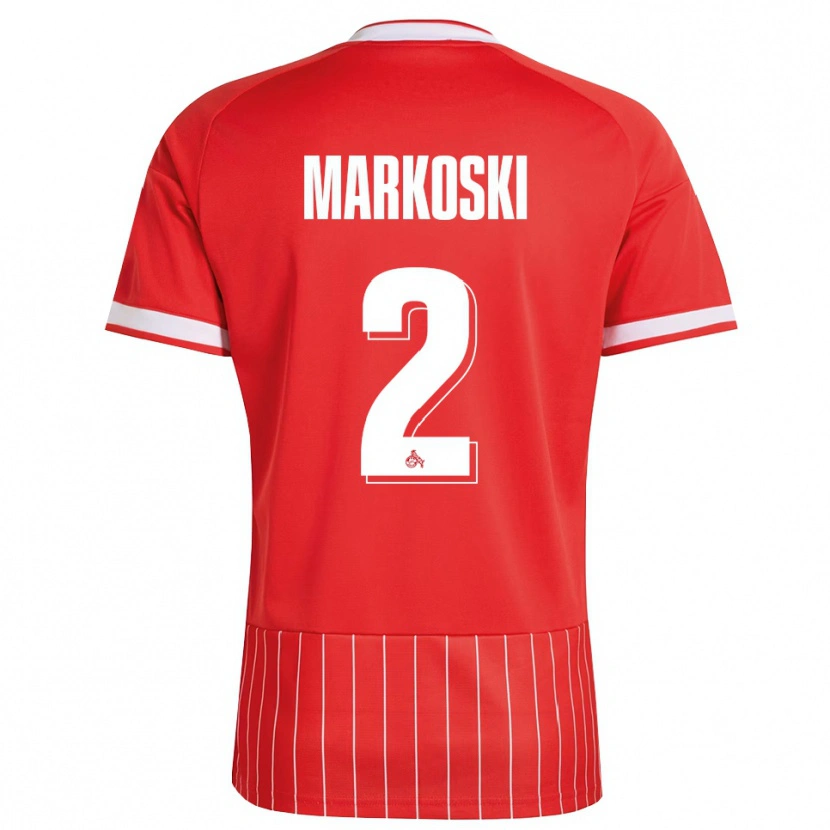 Danxen Kinder Kristian Markoski #2 Rot Weiß Grün Auswärtstrikot Trikot 2026/27 T-Shirt