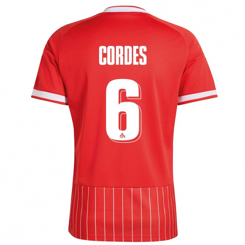 Danxen Kinder Lotta Cordes #6 Rot Weiß Grün Auswärtstrikot Trikot 2026/27 T-Shirt