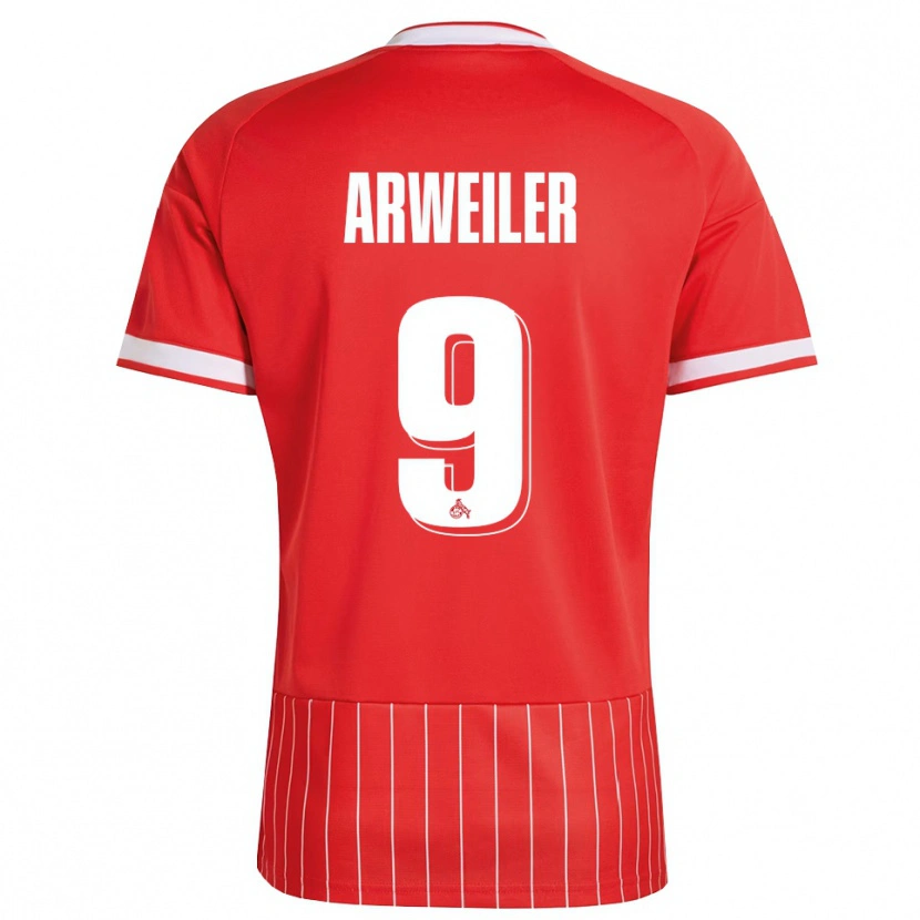 Danxen Kinder Jonas Arweiler #9 Rot Weiß Grün Auswärtstrikot Trikot 2026/27 T-Shirt