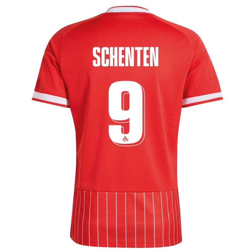 Danxen Kinder Fynn Schenten #9 Rot Weiß Grün Auswärtstrikot Trikot 2026/27 T-Shirt