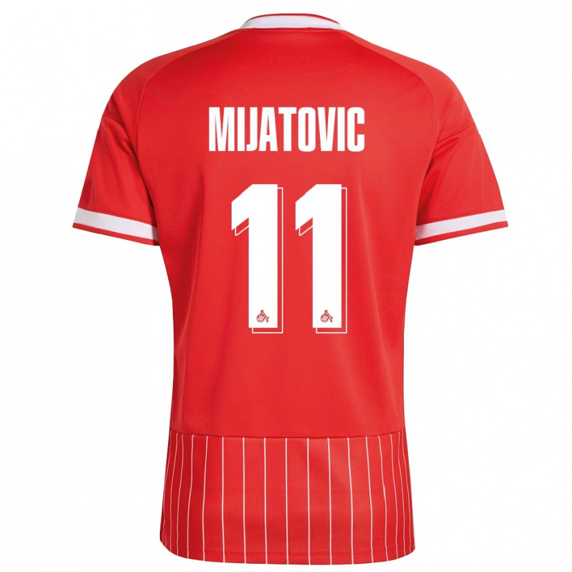 Danxen Kinder Luca Mijatovic #11 Rot Weiß Grün Auswärtstrikot Trikot 2026/27 T-Shirt