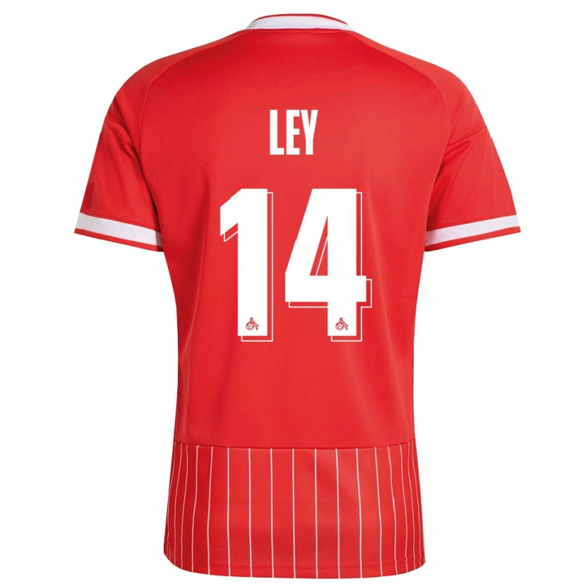 Danxen Kinder Benjamin Ley #14 Rot Weiß Grün Auswärtstrikot Trikot 2026/27 T-Shirt