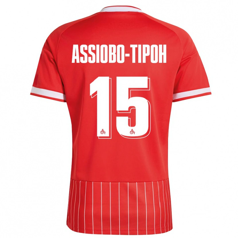Danxen Kinder Elfried Assiobo-Tipoh #15 Rot Weiß Grün Auswärtstrikot Trikot 2026/27 T-Shirt
