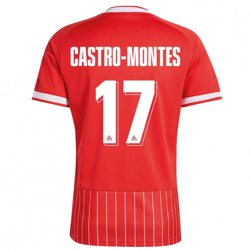 Danxen Kinder Alessio Castro-Montes #17 Rot Weiß Grün Auswärtstrikot Trikot 2026/27 T-Shirt