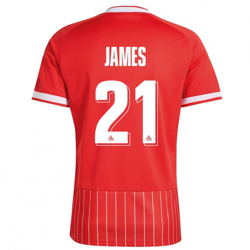 Danxen Kinder Martin James #21 Rot Weiß Grün Auswärtstrikot Trikot 2026/27 T-Shirt