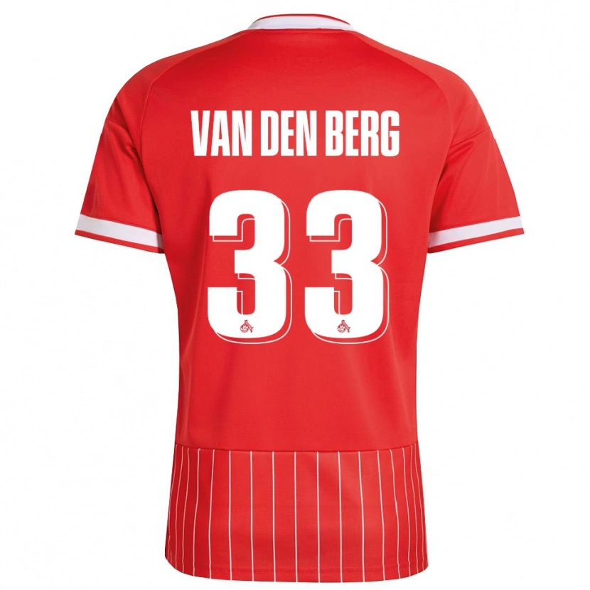 Danxen Kinder Rav Van Den Berg #33 Rot Weiß Grün Auswärtstrikot Trikot 2026/27 T-Shirt