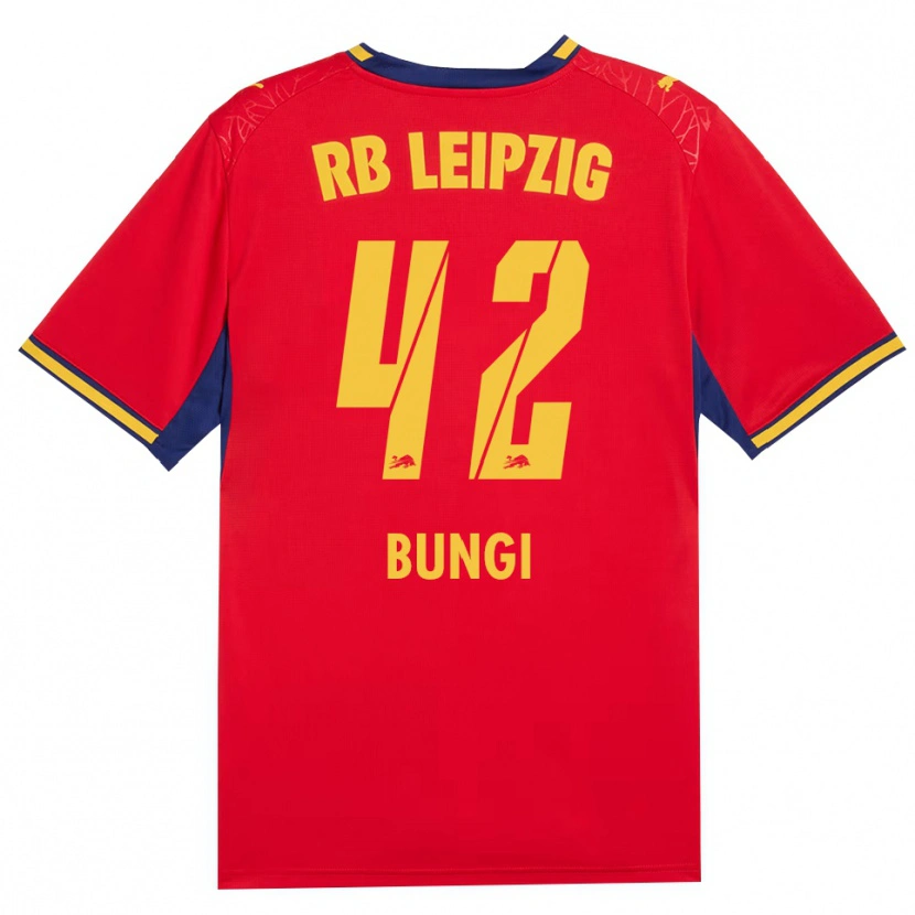 Danxen Kinder Joyeux Masanka Bungi #42 Rot Gelb Königsblau Auswärtstrikot Trikot 2026/27 T-Shirt