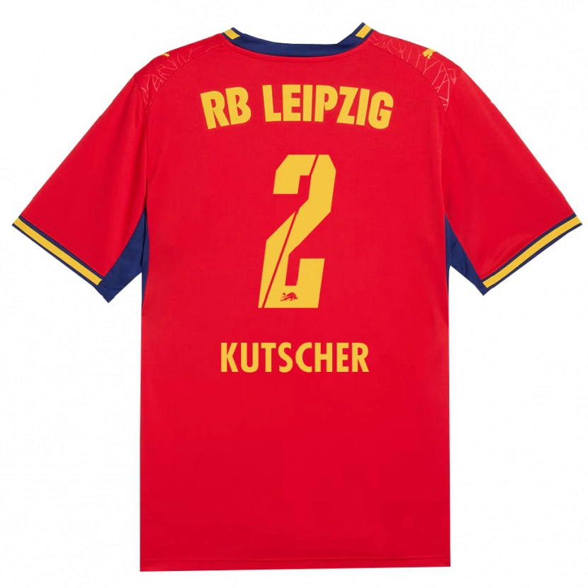 Danxen Kinder Matthes Kutscher #2 Rot Gelb Königsblau Auswärtstrikot Trikot 2026/27 T-Shirt