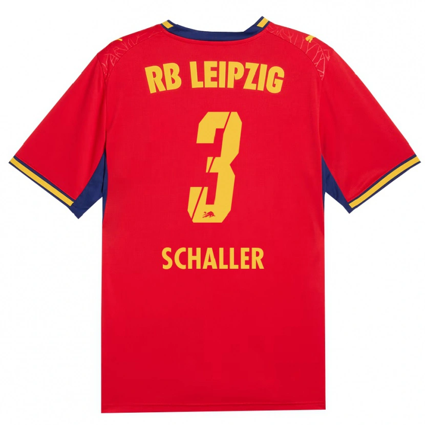 Danxen Kinder Josefine Schaller #3 Rot Gelb Königsblau Auswärtstrikot Trikot 2026/27 T-Shirt