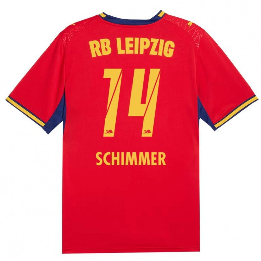 Danxen Kinder Marleen Schimmer #14 Rot Gelb Königsblau Auswärtstrikot Trikot 2026/27 T-Shirt