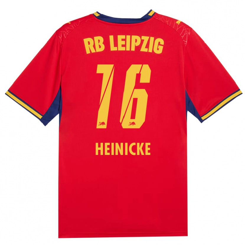 Danxen Kinder Niklas Heinicke #16 Rot Gelb Königsblau Auswärtstrikot Trikot 2026/27 T-Shirt