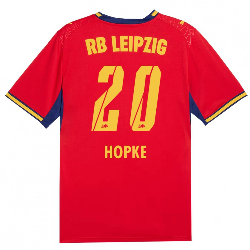 Danxen Kinder Hannes Hopke #20 Rot Gelb Königsblau Auswärtstrikot Trikot 2026/27 T-Shirt