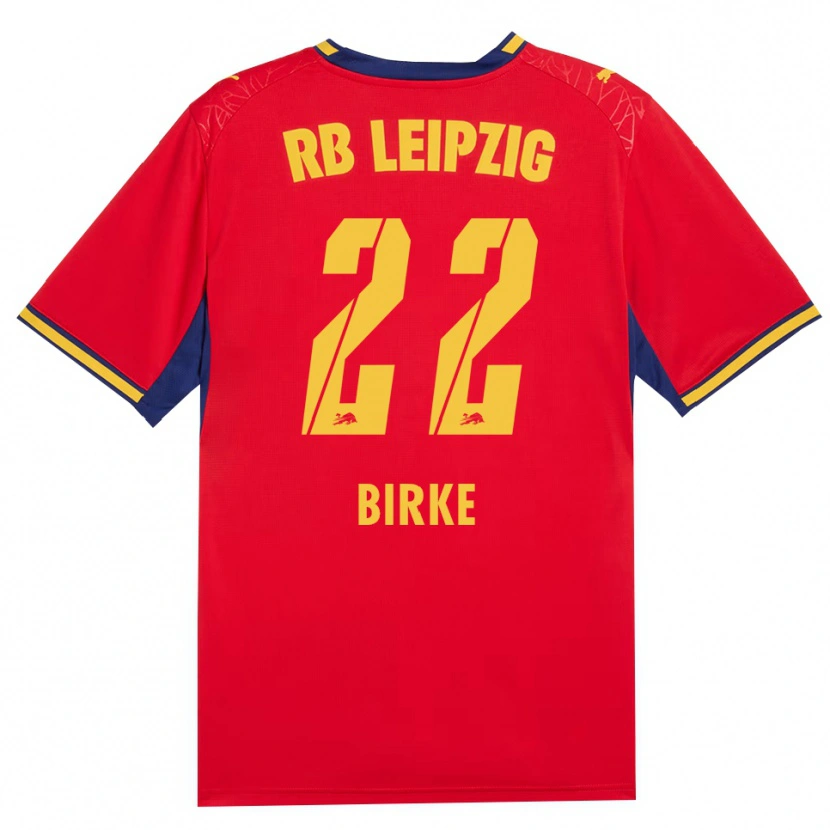 Danxen Kinder Lennox Birke #22 Rot Gelb Königsblau Auswärtstrikot Trikot 2026/27 T-Shirt