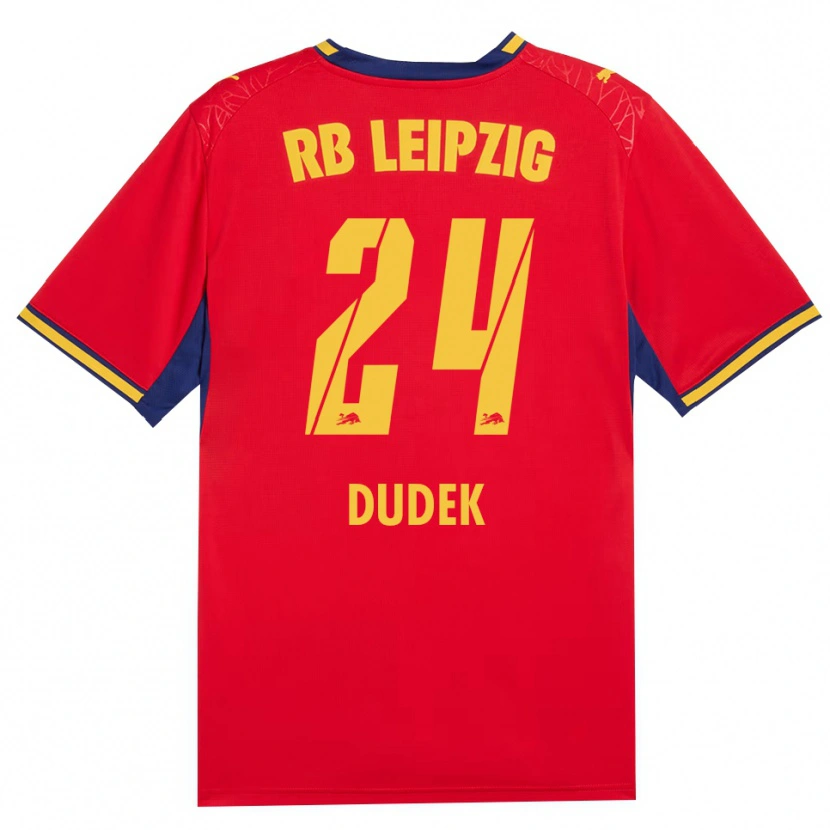 Danxen Kinder Nikoline Dudek #24 Rot Gelb Königsblau Auswärtstrikot Trikot 2026/27 T-Shirt