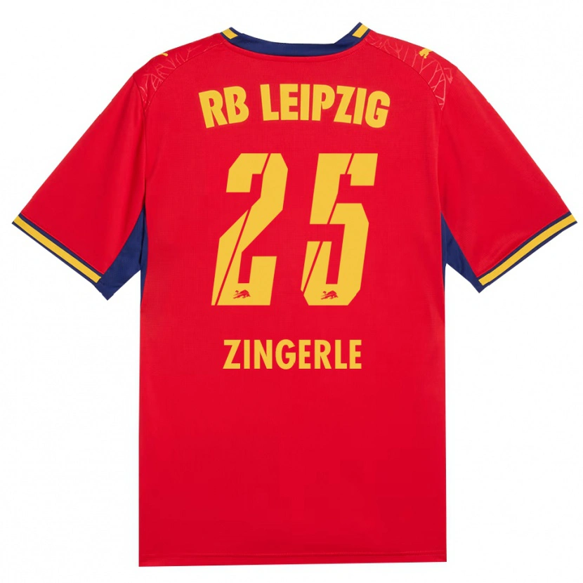 Danxen Kinder Leopold Zingerle #25 Rot Gelb Königsblau Auswärtstrikot Trikot 2026/27 T-Shirt