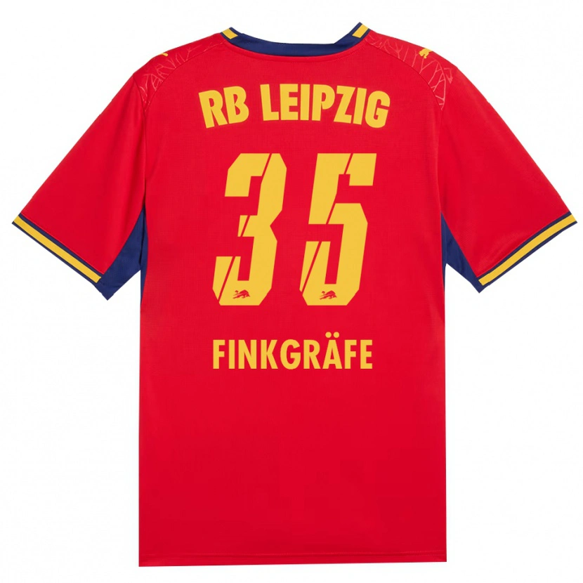 Danxen Kinder Max Finkgräfe #35 Rot Gelb Königsblau Auswärtstrikot Trikot 2026/27 T-Shirt
