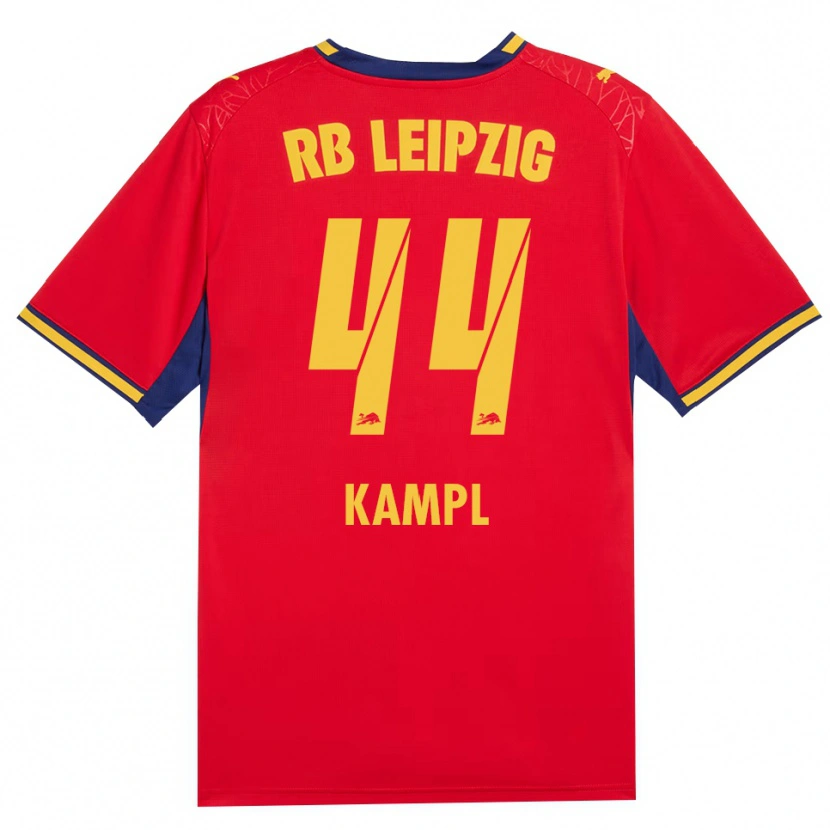 Danxen Kinder Kevin Kampl #44 Rot Gelb Königsblau Auswärtstrikot Trikot 2026/27 T-Shirt