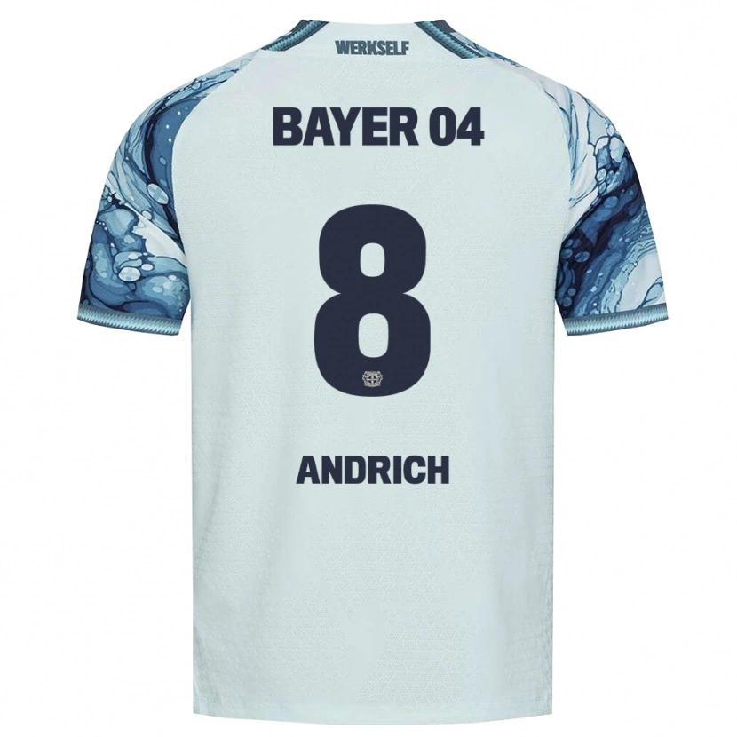 Danxen Kinder Robert Andrich #8 Dunkelgrün Schwarz Auswärtstrikot Trikot 2026/27 T-Shirt