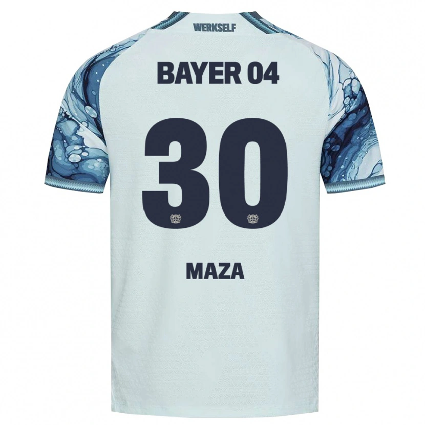 Danxen Kinder Ibrahim Maza #30 Dunkelgrün Schwarz Auswärtstrikot Trikot 2026/27 T-Shirt